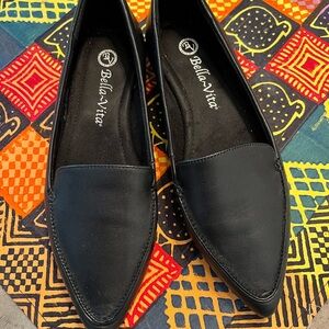 Bella Vita Women's Black Leather Loafers